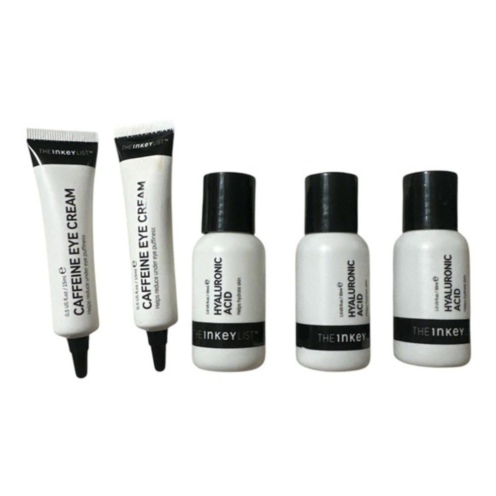 The INKEY List‎ Skincare Set 2x Caffeine Eye Cream 15ml 3x Hyaluronic Acid 30ml
